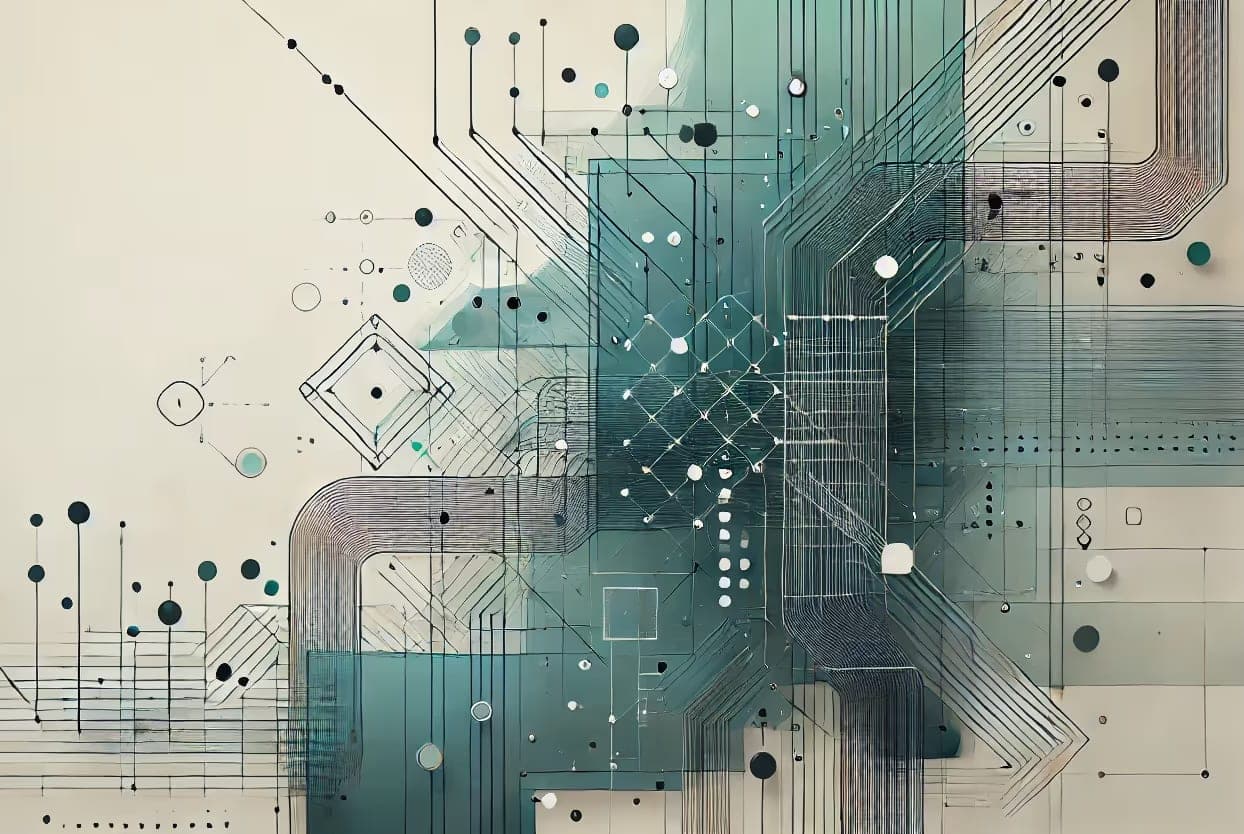 Abstracte weergave van informatiestromen en netwerken